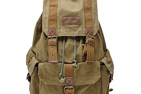 Gootium 21101AMG Specially High Density Thick Canvas Backpack Rucksack, Army Green, Large - The..